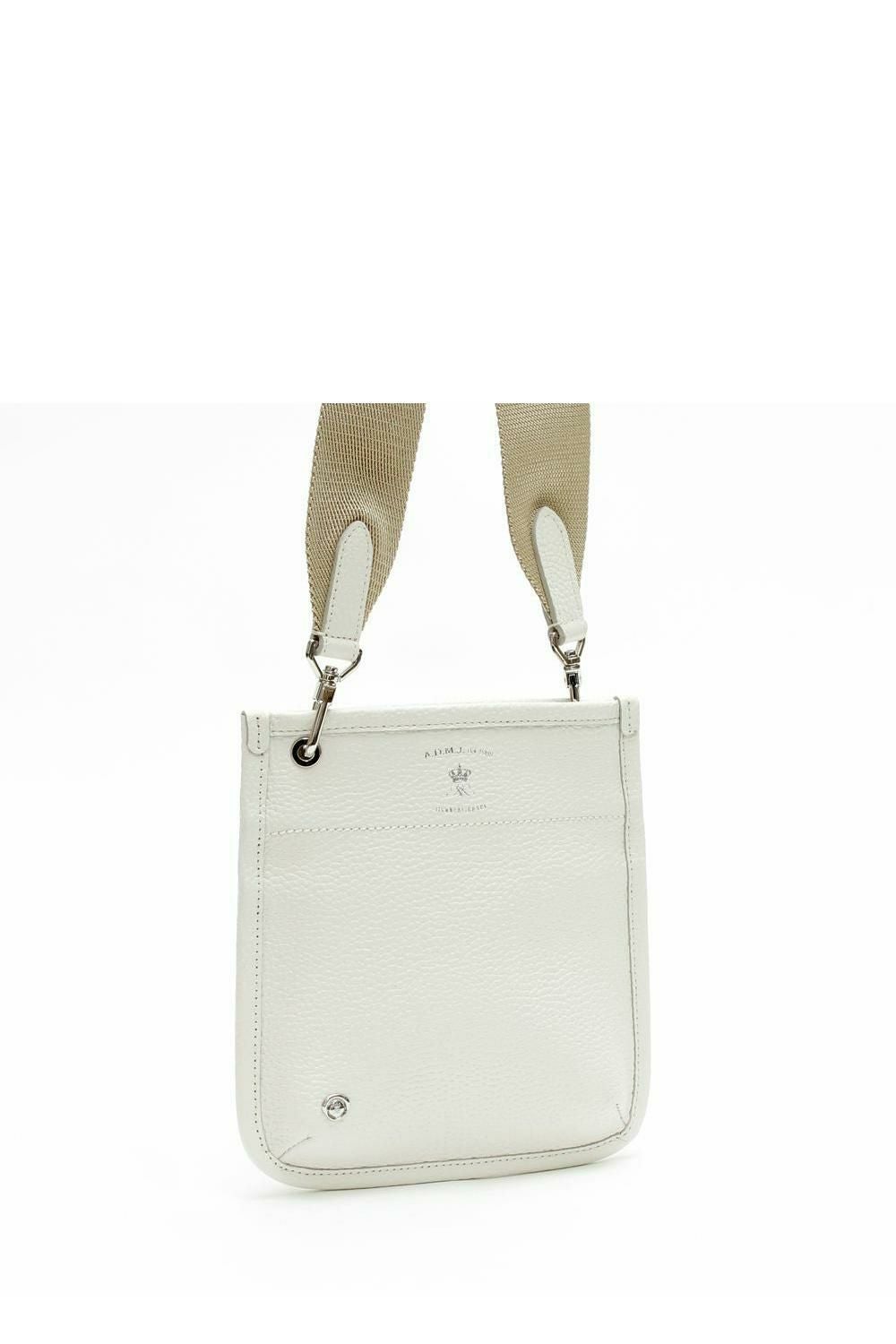 ADMJ アイボリー レザー クロスボディバッグ 牛革 ボディバッグ 19cm | A.D.M.J.公式オンラインストア