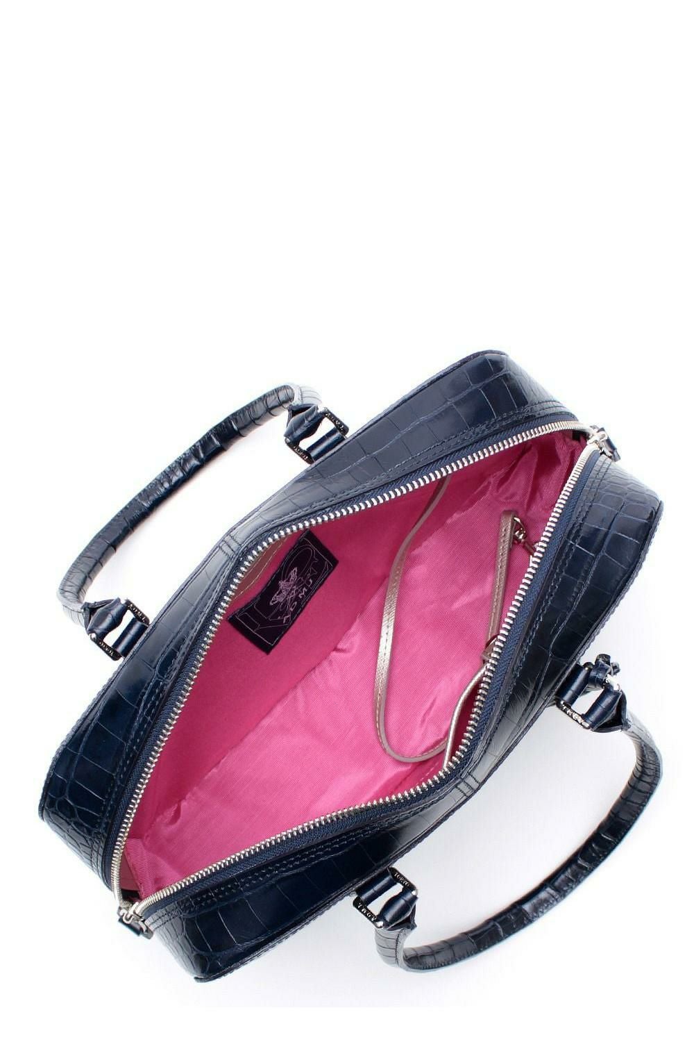 牛革 クロコ型押し 定番 ボストンバッグ 28cm | A.D.M.J.公式