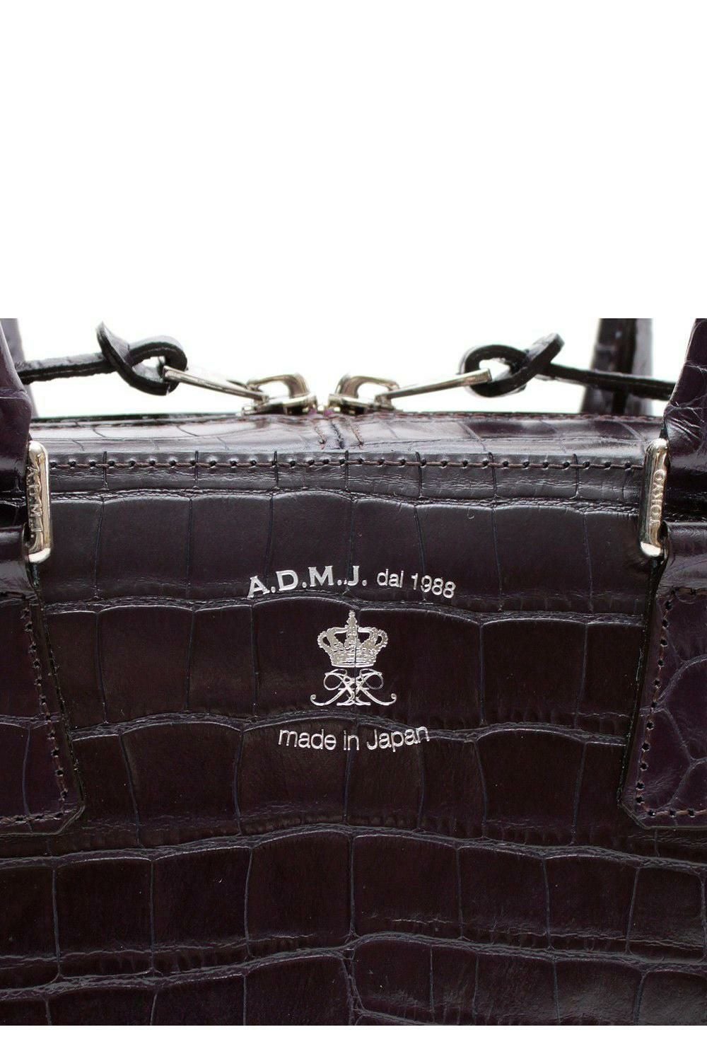 牛革 クロコ型押し 定番 ボストンバッグ 28cm | A.D.M.J.公式
