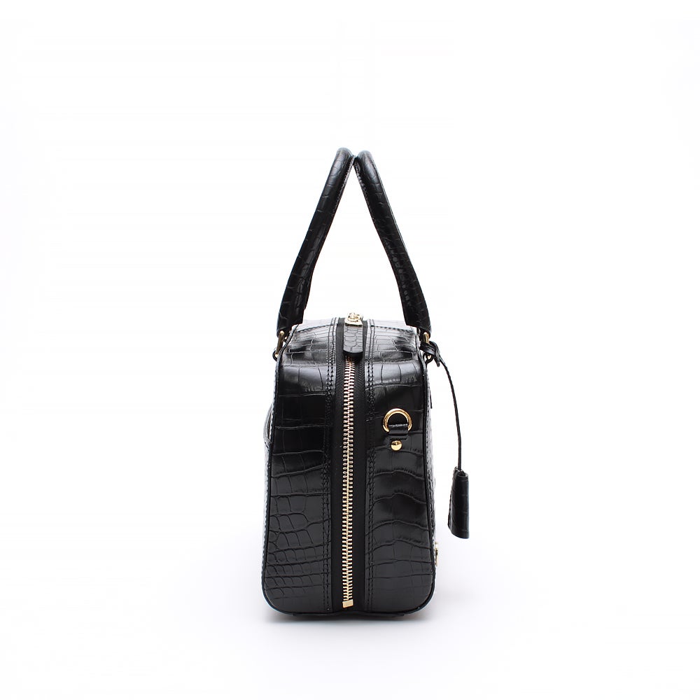 7月中旬～末頃入荷予定】クロコ型押し/ザ・ビーボストン25cm(Dカン+)