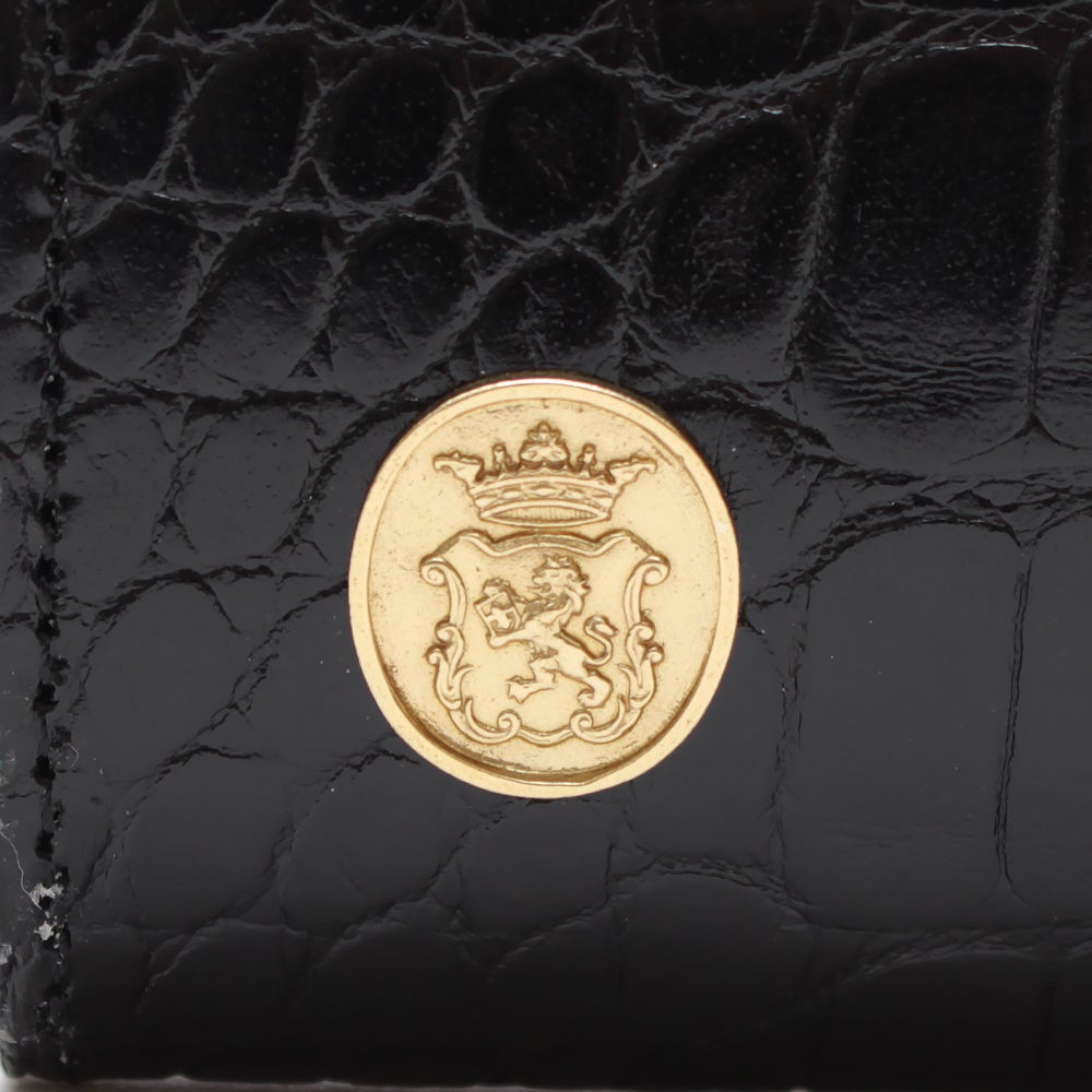 8月中旬～末頃入荷予定】クロコ型押し/ザ・ビーガマグチウォレット